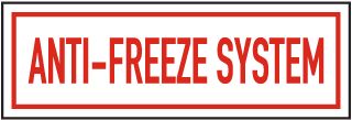 Anti-Freeze System Sign