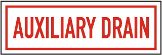 Auxiliary Drain Sign