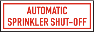 Automatic Sprinkler Shut-Off Sign