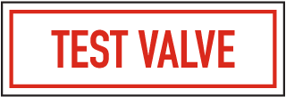 Test Valve Sign