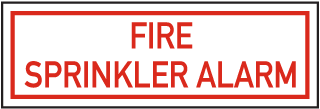 Fire Sprinkler Alarm Sign