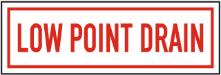 Low Point Drain Sign
