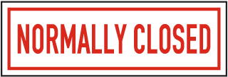 Normally Closed Sign