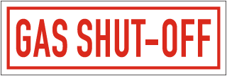 Gas Shut-Off Sign