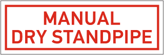 Manual Dry Standpipe Sign