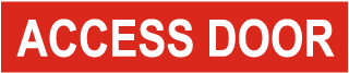 Access Door Pipe Label