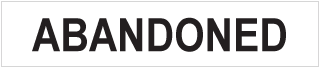 Abandoned Pipe Label