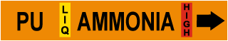 Purger Unit Ammonia Pipe Label
