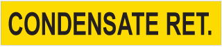 Condensate Ret. Pipe Label