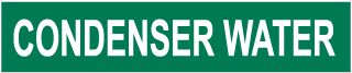 Condenser Water Pipe Label
