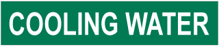 Cooling Water Pipe Label