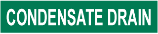 Condensate Drain Pipe Label