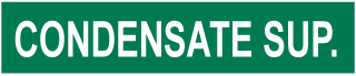 Condensate Sup. Pipe Label