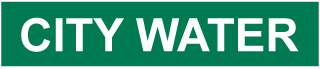 City Water Pipe Label