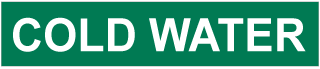Cold Water Pipe Label
