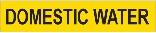 Domestic Water Pipe Label