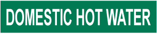 Domestic Hot Water Pipe Label