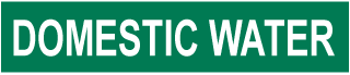 Domestic Water Pipe Label