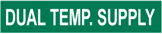 Dual Temp. Supply Pipe Label