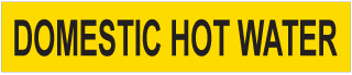 Domestic Hot Water Pipe Label