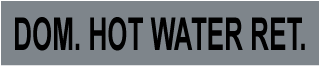 Dom. Hot Water Ret. Self-Adhesive Pipe Marker