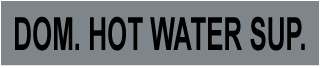 Dom. Hot Water Sup. Self-Adhesive Pipe Marker