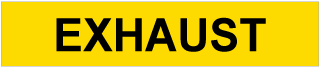 Exhaust Pipe Label