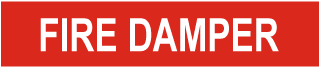 Fire Damper Pipe Label