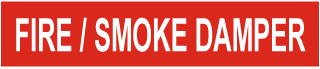 Fire / Smoke Damper Pipe Label