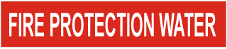 Fire Protection Water Pipe Label