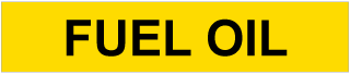 Fuel Oil Pipe Label