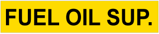 Fuel Oil Sup. Pipe Label