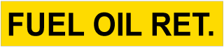 Fuel Oil Ret. Pipe Label