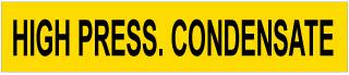 High Press Condensate Pipe Label