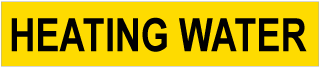 Heating Water Pipe Label