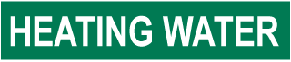 Heating Water Pipe Label