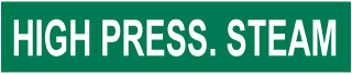 High Press. Steam Pipe Label