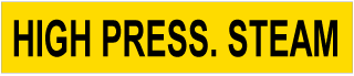 High Press. Steam Pipe Label