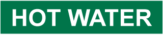 Hot Water Pipe Label