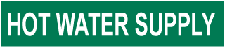 Hot Water Supply Pipe Label