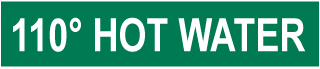 110 Hot Water Pipe Label