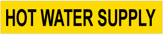 Hot Water Supply Pipe Label