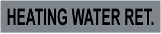 Heating Water Ret. Self-Adhesive Pipe Marker