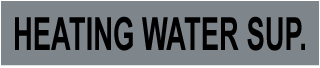 Heating Water Sup. Self-Adhesive Pipe Marker