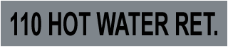 110 Hot Water Ret. Self-Adhesive Pipe Marker