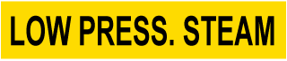 Low Press. Steam Pipe Label