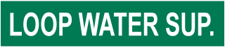 Loop Water Sup. Pipe Label