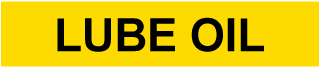 Lube Oil Pipe Label