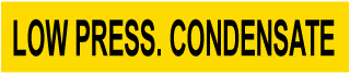 Low Press Condensate Pipe Label
