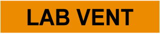 Lab Vent Pipe Label